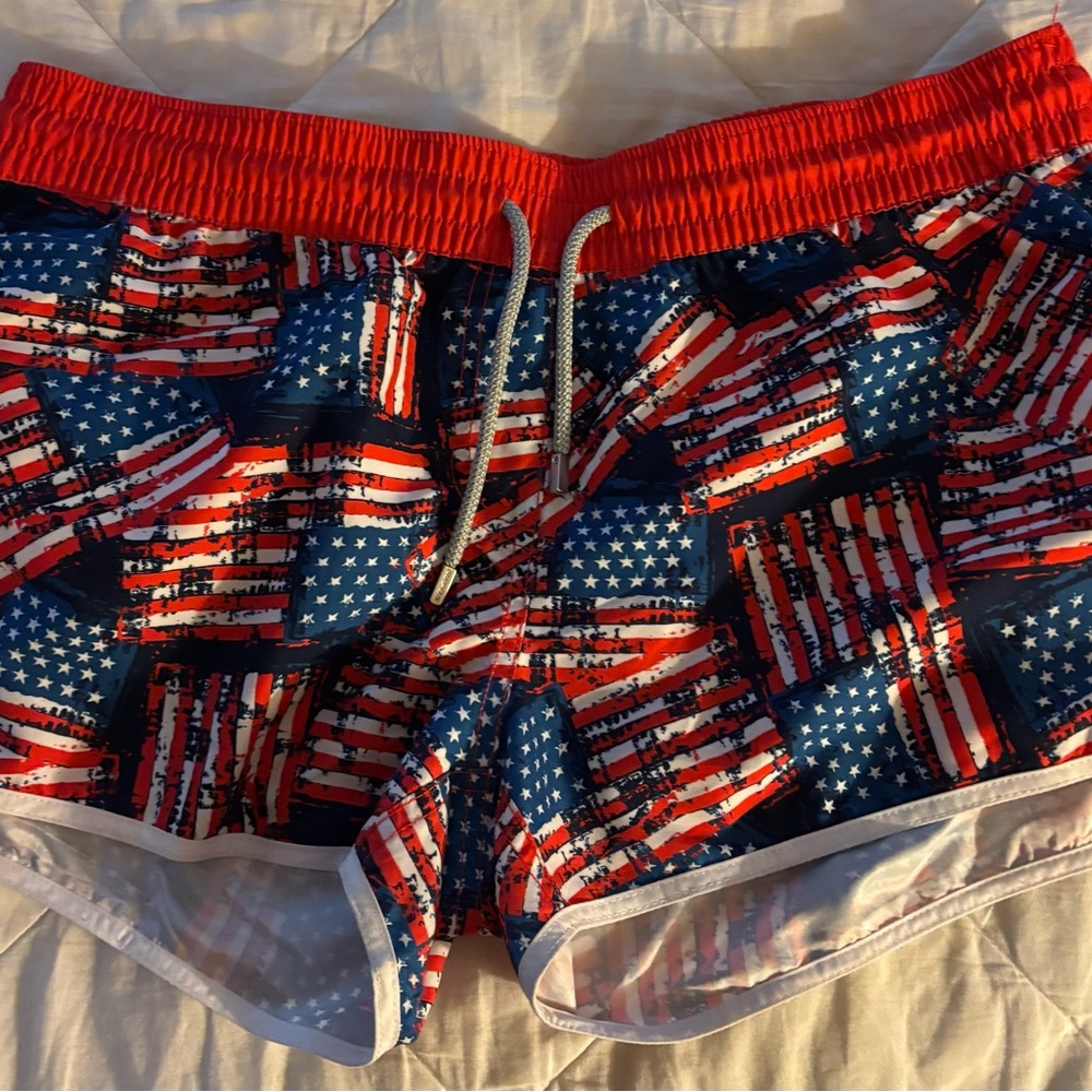 American Flag Swim Shorts
